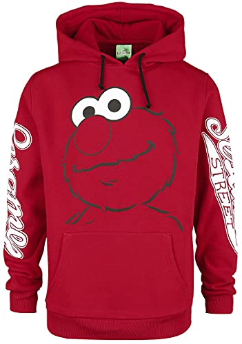 Sesamstraße Elmo Männer Kapuzenpullover rot S 65% Baumwolle 35% Polyester Fan-Merch Filme TV-Serien