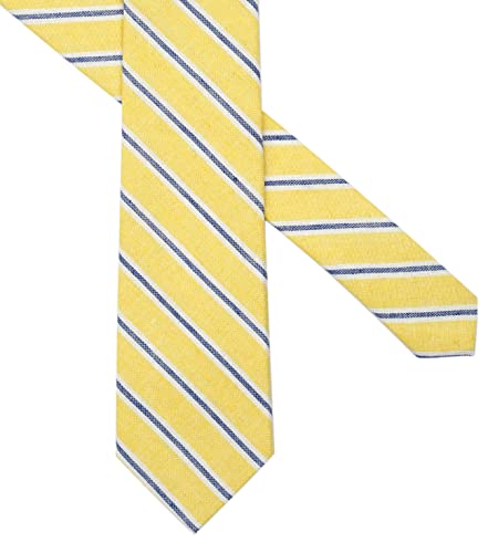 Image of BELLUNO Men's 2.5 inch Skinny Solid Cotton Linen Ties