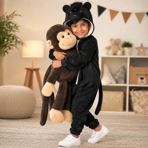 Image of Raj Costume Animal Fancy Dress Costume for Boys & Girls | Hooded Full Body Wildlife Zoo Animal Jumpsuit | Soft Costume for School Function, Fancy Dress, Halloween, Birthday, Cosplay & Role Play