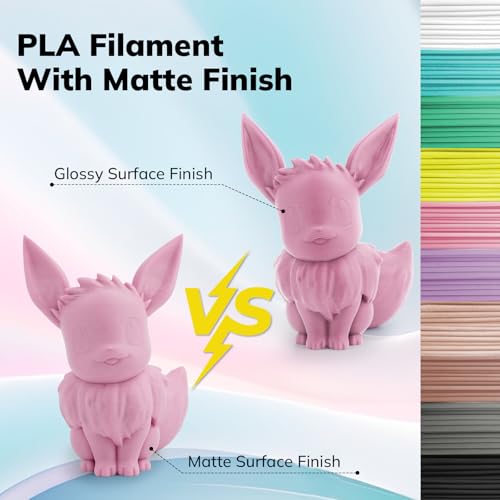 Image of AMOLEN PLA Matte 3D Printer Filament,Sakura Pink PLA Filament 1.75mm with Smooth Matte Finish,3D Printing Filament for Most FDM 3D Printers,Dimensional Accuracy + /- 0.02mm,1kg Spool (2.2lbs), 3DMECBP
