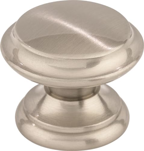 Top Knobs M1303 Asbury Collection 1-3/8" Flat Top Knob, Brushed Satin Nickel