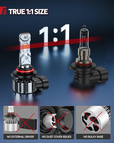 Image of Torchbeam 9006 LED Bulb 2026 Edition 61000LM 6500K White Versatile Light 2 Pcs
