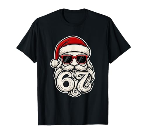 6 7 Christmas 67 Santa Six Seven Christmas Boys Teens T-Shirt
