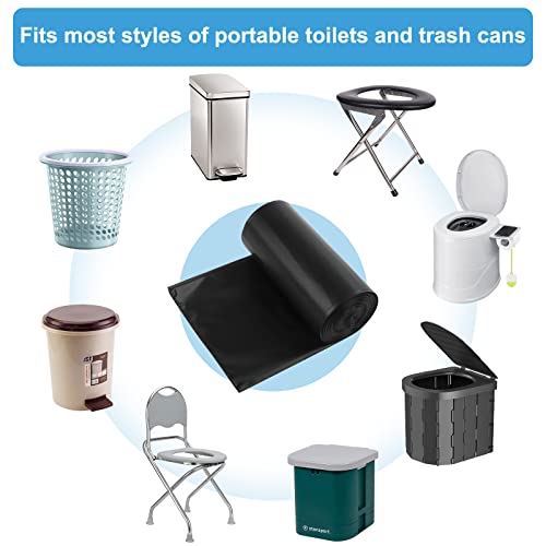 80 Portable Toilet Bags For Camping, Biodegradable Porta Potty Bags 8 Gallon 1.1 Mil Thickened Toilet Waste Bags For 5 Gallon Bucket Toilet, Compostable Bags For Adults Outdoor Camping Car Travel #TOP4
