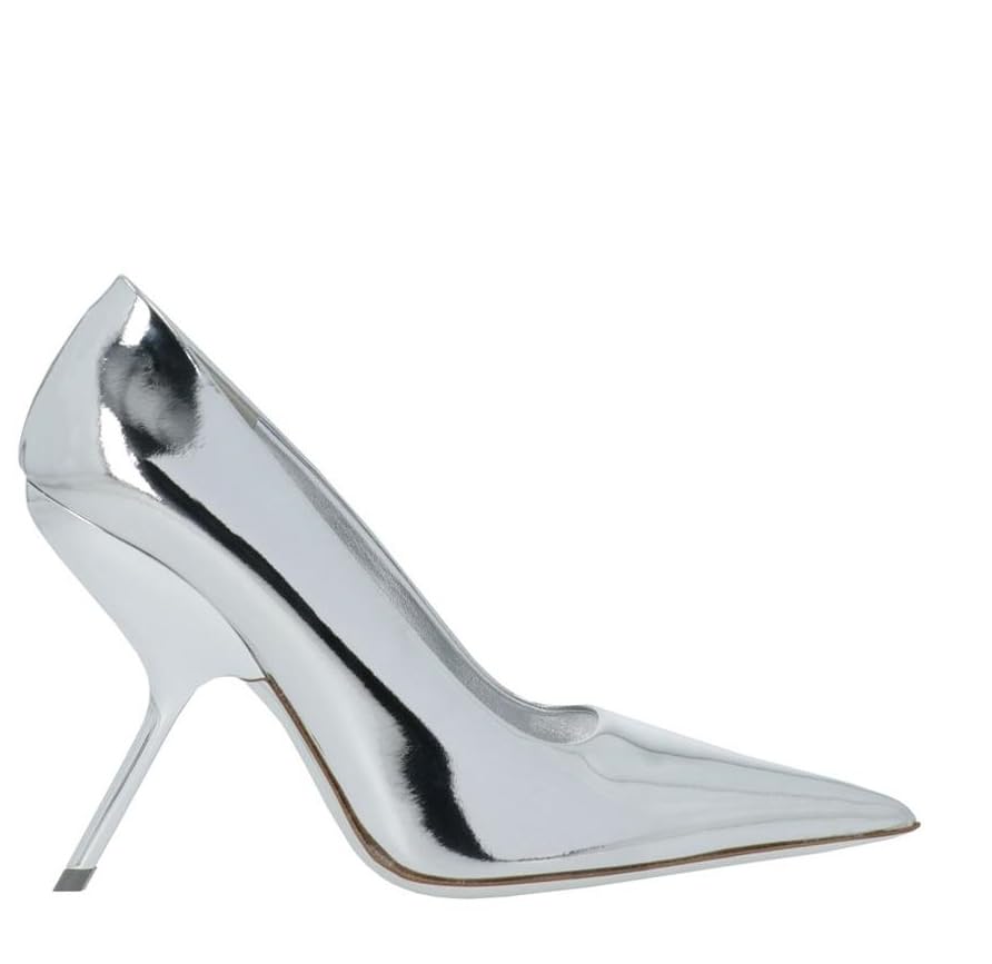 Women's Heels for Women Pointed Toe Stiletto Heels Slip On Pumps Patent Leather Red Black Silver Pumps Wedding Dress Office Shoes for Women - Main Image