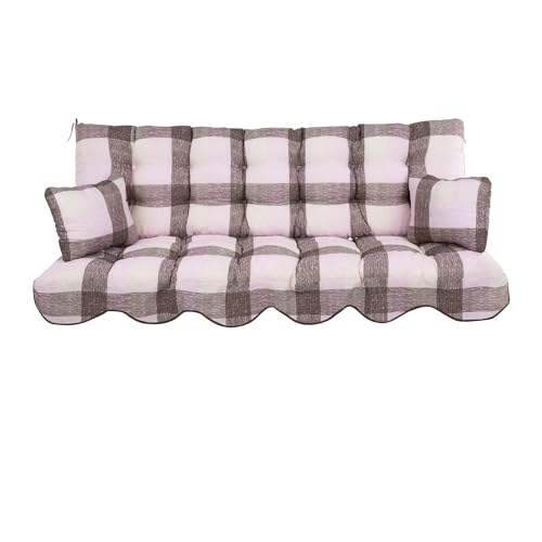 PATIO Hollywoodschaukel Auflage 180x50 cm Minorca Sitzpolster Rückenlehne 2 Seitenkissen Befestigungsschnüre Volant vorne