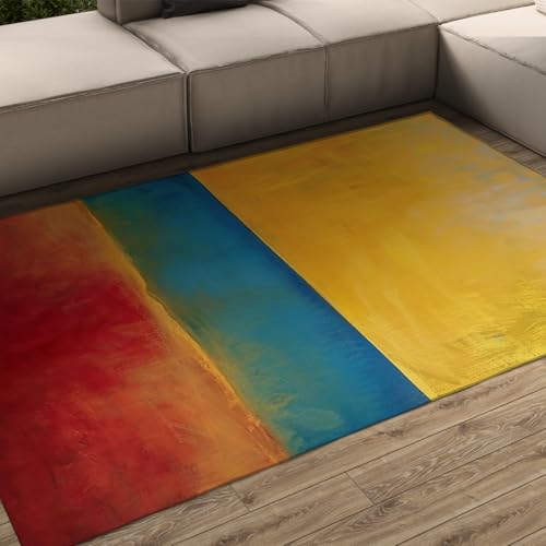 Grand tapis décoration maison design gris vert élégant - 2
