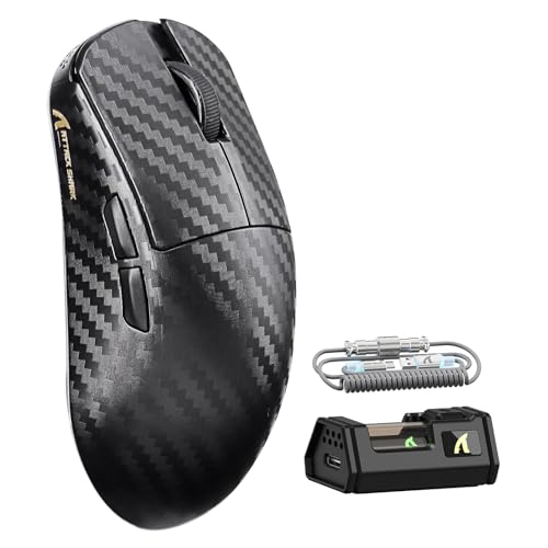 Image of ATTACK SHARK R11 Ultra 8K Carbon Fiber Wireless Gaming Mouse-Black Wave