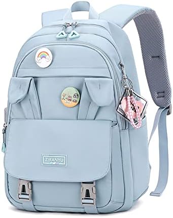 Kids Cute Bunny Casual Backpack Girls Elementary and Middle School Bag Teenage Travel Bag Waterproof Book Bag