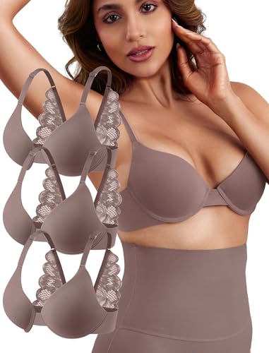 Image of Livona Lace Bralette for Women - Comfort Sports Bra Wireless Padded Bralette with Support Workout Tops Cami Crop S-XXL