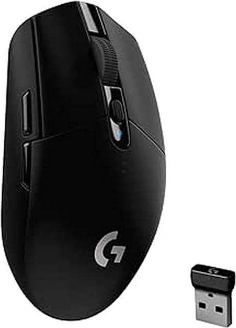 Logitech G 305 LIGHTSPEED Bezprzewodowa mysz do gier, czujnik HERO 12K, 12000 DPI, lekka, 6 programowalnych przycisków, żywotność baterii 250 h, pamięć pokładowa, PC/Mac - czarna
