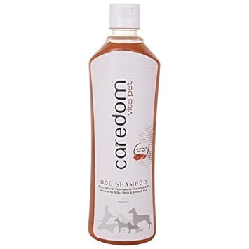 Caredom Vita Pet Dog Shampoo with Almond & Walnut Extracts Enriched with Rich Natural Vitamin A,E,D Source for Healthy Hair Growth (500 ml)