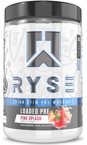 Image of Ryse Loaded Pre Workout Powder - Pink Splash - Daily Pre-Workout for Men & Women with 325mg Caffeine, Beta Alanine, and Citrulline for Pump, Focus, and Energy - 30 Servings