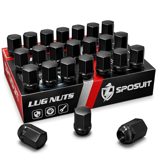 Image of Sposuit M14x1.5 Lug Nuts - Replacement for 2019-2024 Ram 1500 - OEM Factory Style Black Lug Nut(24 Pcs)