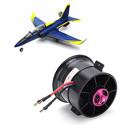 Dilwe EDF 70mm 12 Bl&auml;tter Kanal, CW/CCW, 6S 2100KV ESC Geschwindigkeit Regler Set Verbund Material f&uuml;r RC-Auto (CCW)