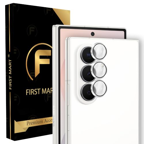 Image of FIRST MART Silver Camera Ring Guard Protector for Samsung Galaxy Z Fold 8 Ultra | Tempered Glass with Metal Alloy Rings, HD Clear, Scratch Resistant, Case-Friendly | Pack of 1