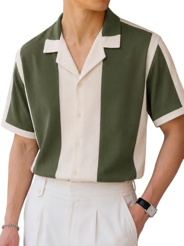 Image of Nobel Monk Men's Checkered Casual Shirt |Half Sleeve | Loose Fit |Stylish Shirt for Men