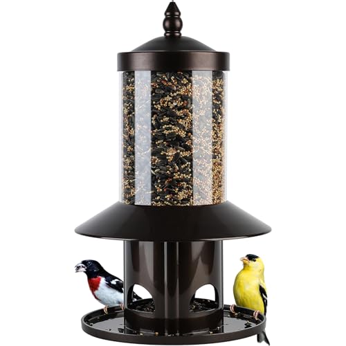 Squirrel-Proof Bird Feeder for Outdoor Hanging Wild Bird Seeds.