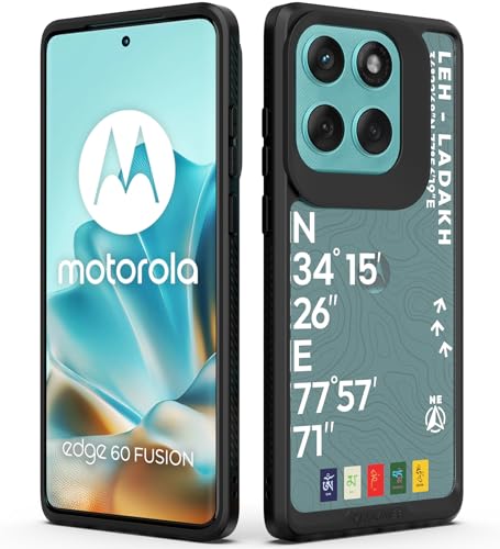 Image of KAPAVER GPS Edition Back Cover Case Compatible with Motorola Edge 60 Fusion (PC + TPU) (Leh-Ladakh Black)