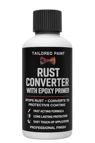 Rust Converter Touch Up Bottle 30ml Neutralises Corrosion & Protects Metal | Car, Bike, Tools, Gates & Railings | Easy Brush Application (Rust Converter With Epoxy Primer)