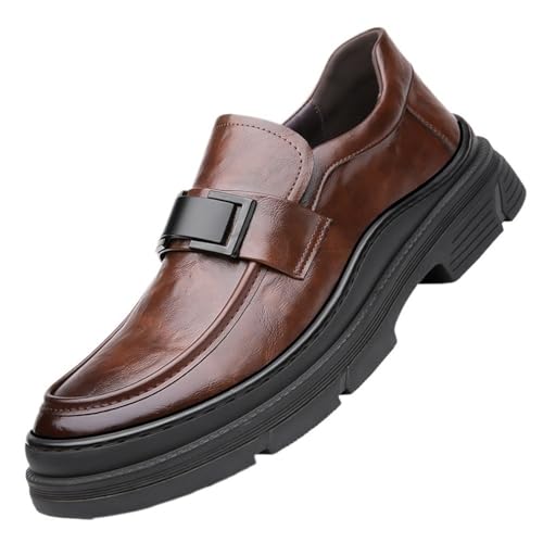 Fashion Men Shoes Suede Vamp Moccasins Shoe Office Solid Color Round Toe Slip On