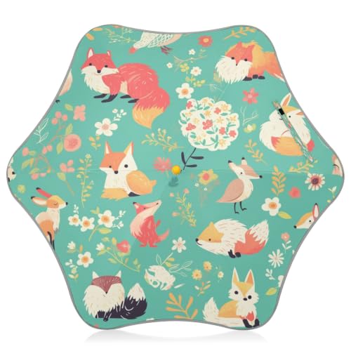 Parapluie pliant pour enfants sécurité réfléchissante protection UV garçons filles forêt