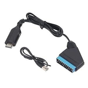Tbest SCART-HDMI Konverterkabel mit USB-Stromversorgung
