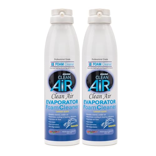 DWD2 Clean Air 2 Pack Bundle Automotive AC Coil Cleaner for Car AC condenser and evaporator Coils Air Conditioner Cleaner Spray Refresh Your Air (Lemon)