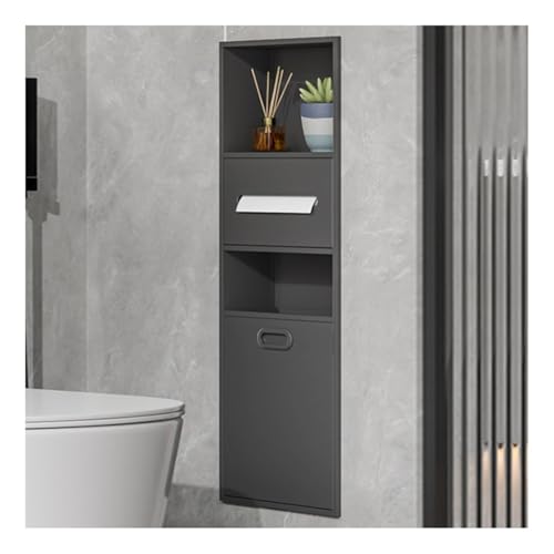 Dntum Stainless Steel Recessed Shower Caddy with Trash Can - Space-Saving Bathroom Shelf Organizer for Neat Storage and