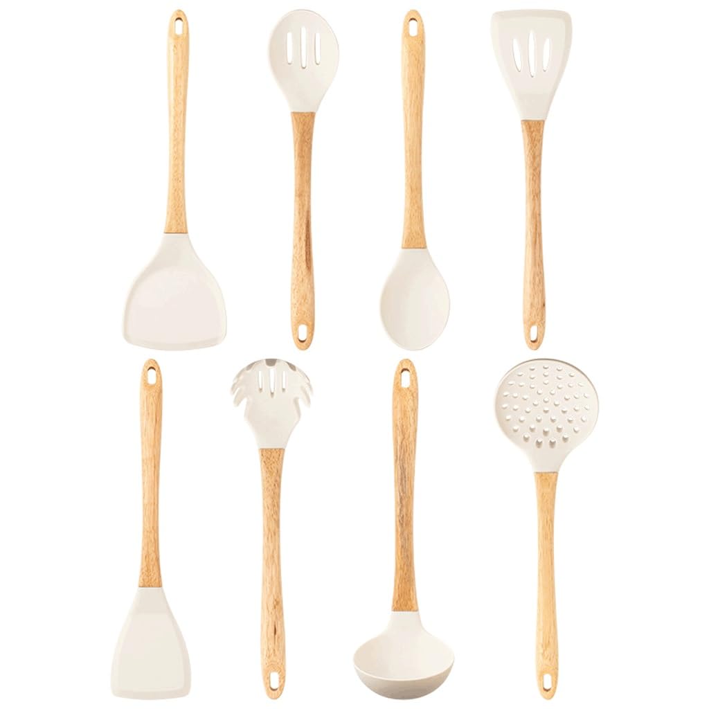 Set di Utensili da Cucina con Cucchiaio da zuppa in Silicone Resistente alle Alte Temperature in Silicone Antiaderente