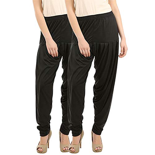 Image of Buy That Trendz Womens Patiala Pants Combo Pack of 2 Viscose Dhoti Patiyala Salwar Harem Bottoms Pants