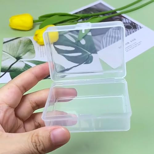 Image of 12 PCS Rectangle Plastic Clear Storage Containers Box (2.76 x 1.67 x 1.14 Inch), Small Plastic Containers for Beads, Jewelry, Game Pieces and More