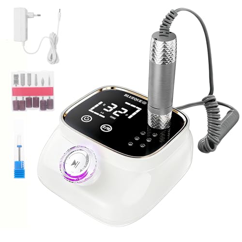 Vexnaro Ponceuse Professionnelle pour Ongles 45,000 RPM avec Écran LCD, Ponceuse Ongles, Kit Complet Manucure et Pédicure, Portable et Silencieuse, pour Salon et Usage Maison