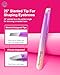 Expert Slant and Point Tip Tweezer Set with Exclusive Storage & Carrying Case, GlamTweeler Sharp & Precision Tweezer Set for Eyebrows, Facial Hairs and Fine Hairs Removal (Sparkle Violet + Silver)