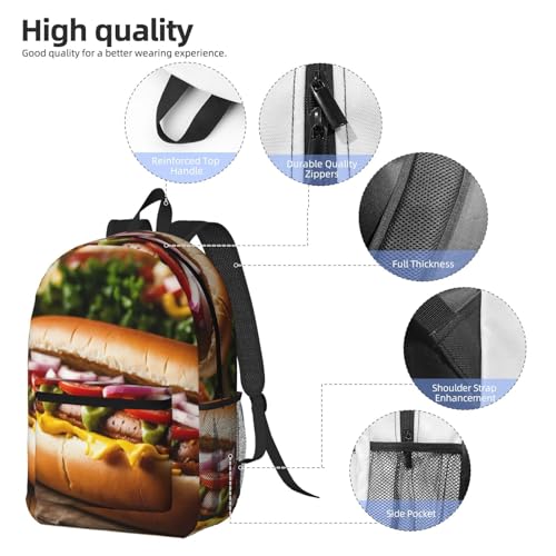 Sac à dos d'université léger EdWal Noir taille unique imprimé pour étudiant - 5