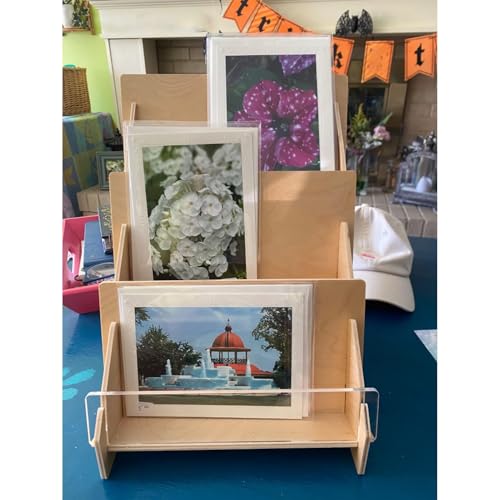 Support pour cartes à collectionner en bois : triple exposition stable - 7