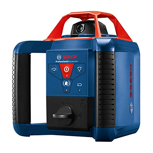 BOSCH GRL900-20HVK REVOLVE Self-Leveling Horizontal/Vertical Rotary Laser Kit, Includes Tripod, Grade Rod, Receiver, 2 D Batteries, Carrying Case, & Accessories