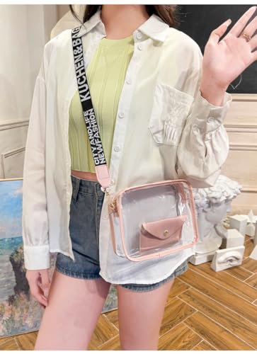 Women's Clear Bag 2 in 1 Transparent Crossbody Bag Transparent Shoulder Bag