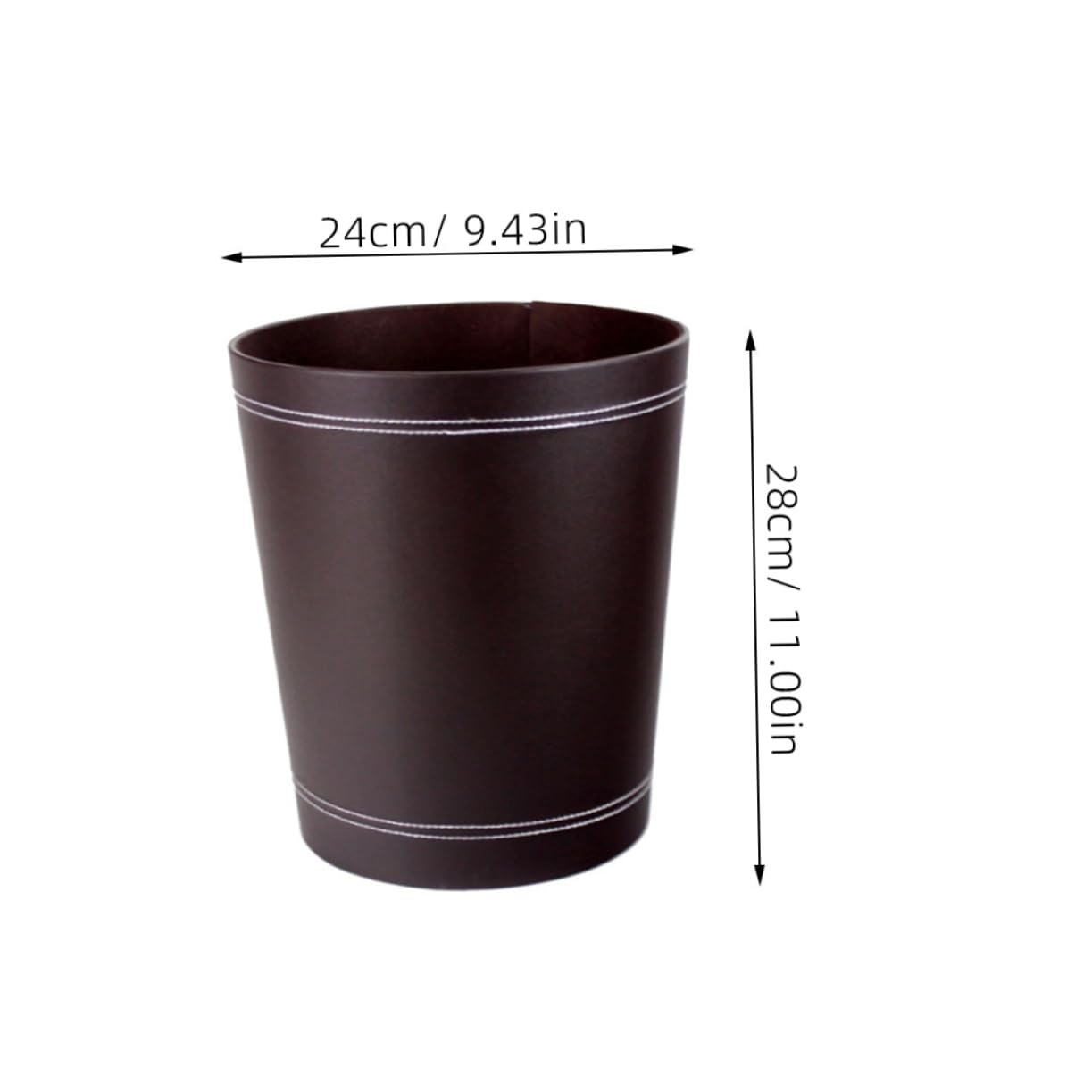 Levemolo Leather Waste Basket Trash Can for Your Kitchen Bathroom Capacity Trash Can Rubermaid Alternative Garbage Lid