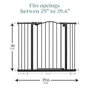 InnoTruth-396-Dog-Gate-for-Stairs-Doorways-30-Tall-Baby-Gate-Pressure-Mount-Pet-Gates-Easy-Step-Auto-Close-Both-Sides-Walk-Thru-Child-Gate-Dual-Lock-Safety-Design-and-One-Hand-Opening-Black - Cucciolini Doodles   InnoTruth-396-Dog-Gate-for-Stairs-Doorways-30-Tall-Baby-Gate-Pressure-Mount-Pet-Gates-Easy-Step-Auto-Close-Both-Sides-Walk-Thru-Child-Gate-Dual-Lock-Safety-Design-and-One-Hand-Opening-Black