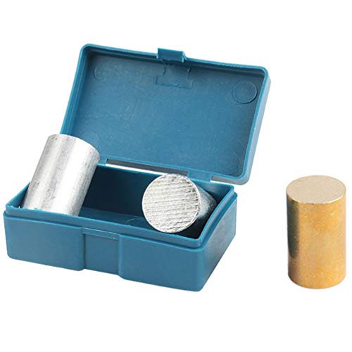 VILLCASE Conjunto de Cilindro de Metal de 3 PeÃ§as Ferro de Cobre para ExperimentaÃ§Ã£o de Densidade