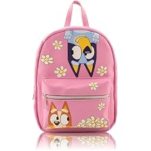 Bluey and Bingo Mini Backpack for Kids & Adults | 10" PU Leather Bluey Backpack Purse Featuring Bluey & Bingo | Toddler Travel Bag, Small Backpack Bookbag for School, Travel, or Theme Parks | Ages 3+