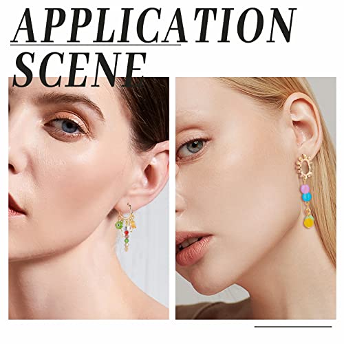 PH PandaHall 18K Gold Plated Huggie Hoop Earrings, 12pcs Brass Stud Earring Findings Small Gold Hoop Jewelry Earrings Hooks with Loop for Women DIY Earring Crafts Making, Hole 1~2mm