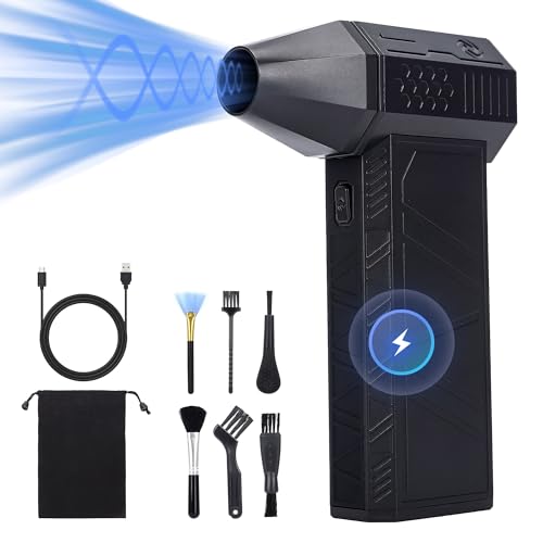 Turbo Fan for Car, Portable Handheld Blower 130000 RPM, High-Speed Air Duster for Detailing, Computer Keyboard Cleaning, Camera Lens Dust Removal