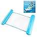 Aohcae Pool Lounger Amaca gonfiabile per piscina per adulti e bambini, materasso ad acqua, amaca gonfiabile (blu)