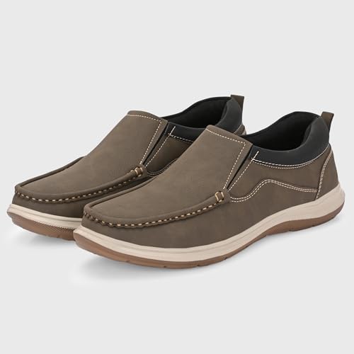 Image of Centrino Slip On Shoes for Man | Loafers for Men Stylish | Soft Cushioned Insole | Lightweight Comfortable Moccasins | Hand-Stitched Design | Casual Mens Loafer Shoes for All-Day Comfort (9785)