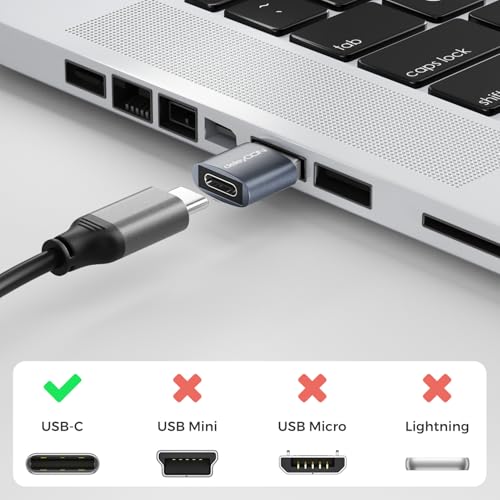 deleyCON USB C Adapter (3 Stück) USB C Buchse zu A Stecker Adapter für iPhone 17/16/15 Serie, iPad, Galaxy S25/S24/S23 Serie, A56, A16, Laptop, Notebook, Carplay, Ladegerät, usw.