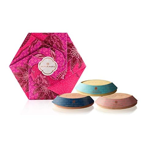 GIFT SET NATURAL BAR SOAPS - HARNN MOUNTAIN FLORAL COLLECTION I Rose & Geranium, Lavender & Geranium, Lemongrass & Lavender, 3 x 100g/3.5oz Bars Cover