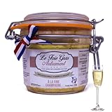 Ganze Entenstopfleber mit Fine Champagne 80 g – Relais Gourmet | Französische handwerkliche Herstellung | Ohne Konservierungsstoffe, Zusatzstoffe oder Farbstoffe