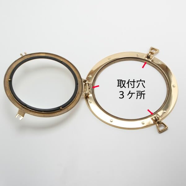 Amazon.co.jp: (丸窓 PORTHOLE 透明ガラス)(LIM020-PB) 金色 ゴールド